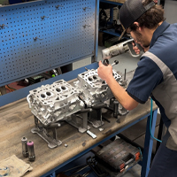 working on Subaru engine