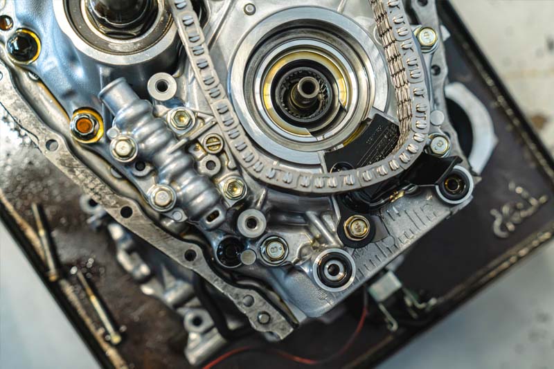 M45 Automotive technician performing Subaru CVT service in Auburn, CA