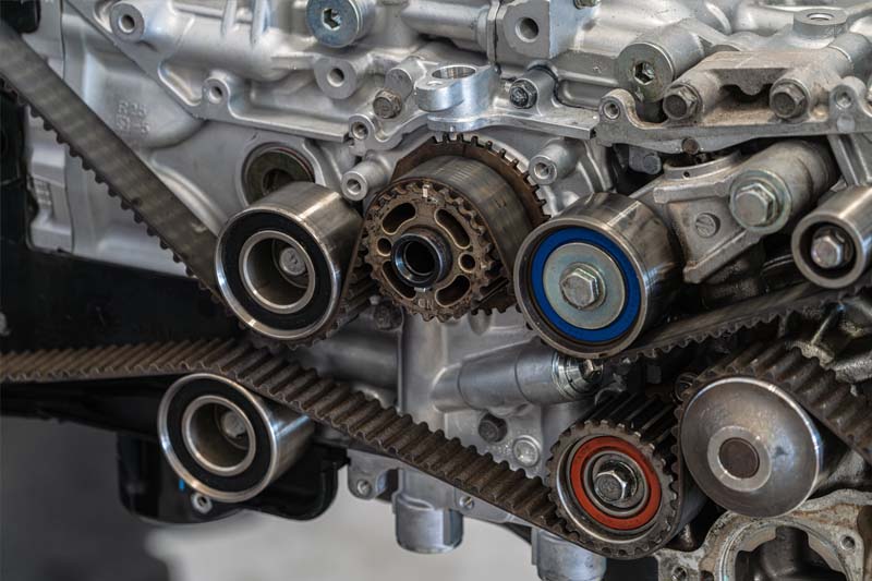 Subaru EJ engine timing belt service at M45 Automotive in Auburn, CA